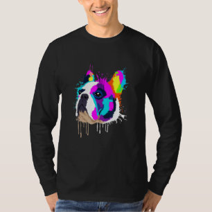 Splash Art French Bulldog Men Women Dog T-Shirt