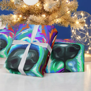 Splash Art Great Dane Puppy Lover Gifts Wrapping Paper