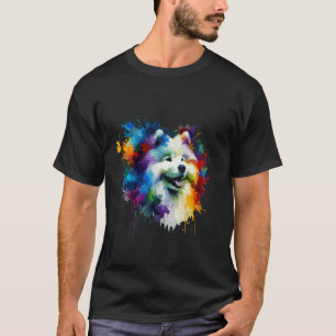 Splash Art Samoyed Dog Sammies T-Shirt