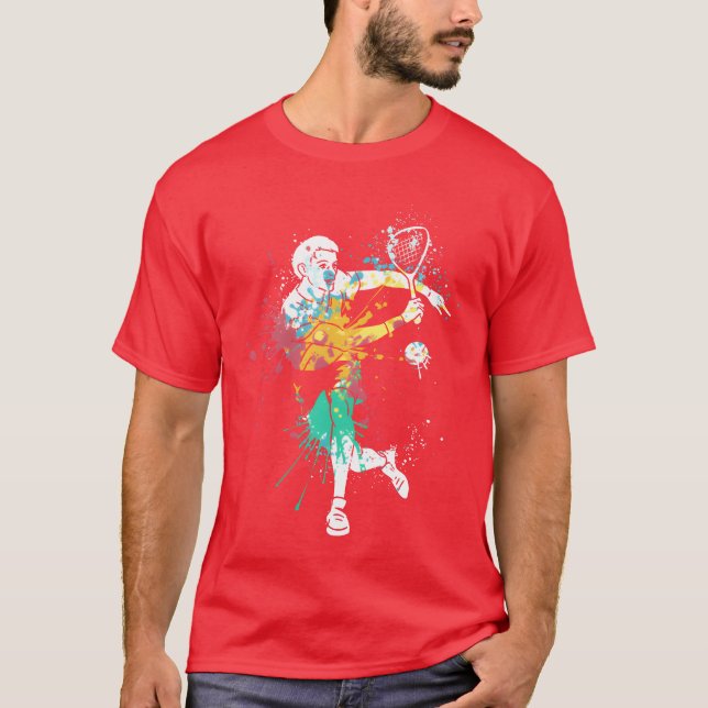 Splash art Squash sports for Squash player family  T-Shirt (Front)