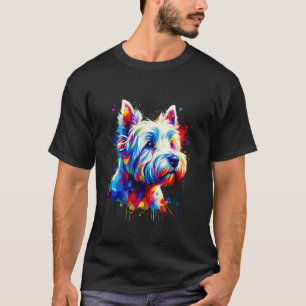 Splash Art West Highland White Terrier Westie T-Shirt