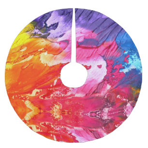 Splash  brushed polyester tree skirt