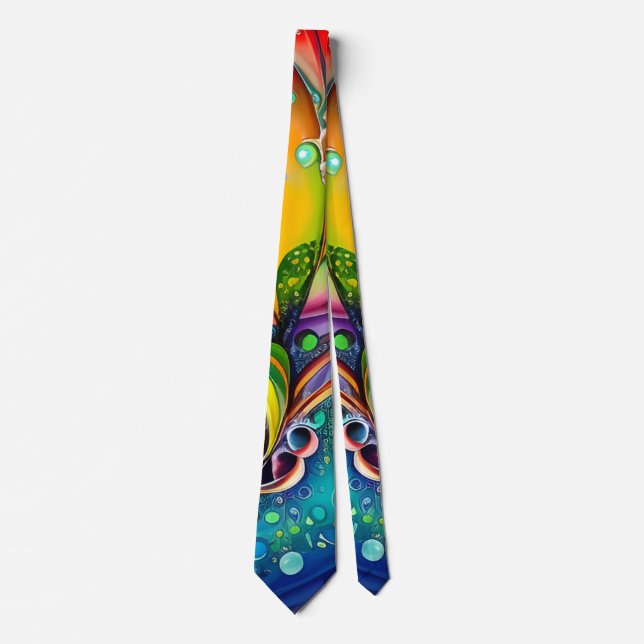 Splash! Colourful bubbles Abstract  Tie (Front)