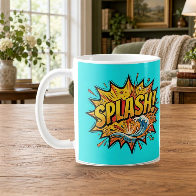 SPLASH Comic Book Pop Art Wave Mug (Creator Uploaded)