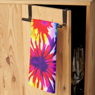 SPLASH DESIGN TIE-DYE  TEA TOWEL
