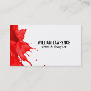 Splash   Expressive (red) Business Card