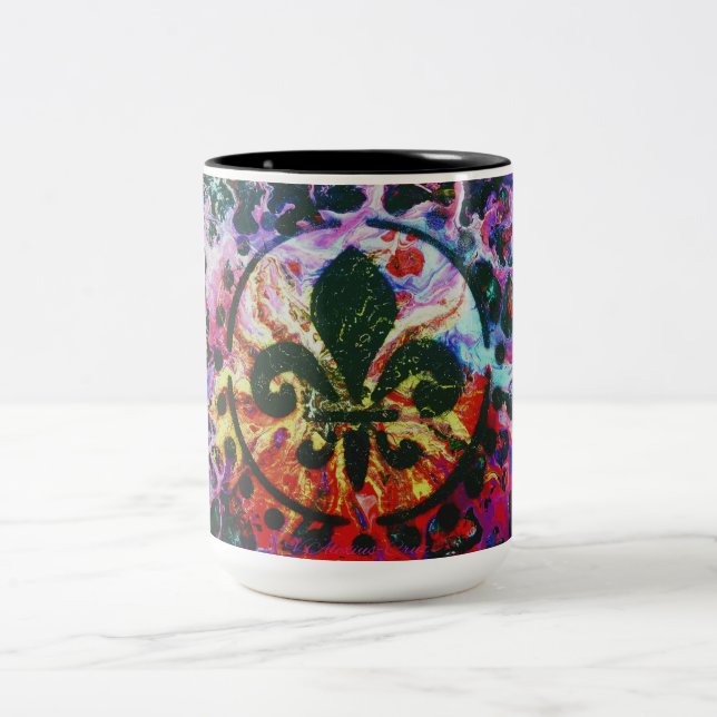 Splash Fleur de lis Mug (Center)