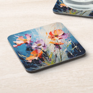 Splash Floral art Coaster
