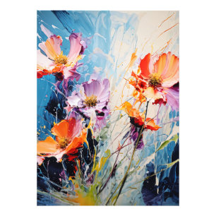 Splash Floral art Photo Print
