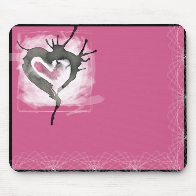 splash-heart pad mouse pad (Front)