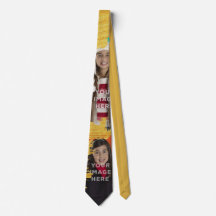 Splash Image Cut Custom Photo Funny Neck Ties