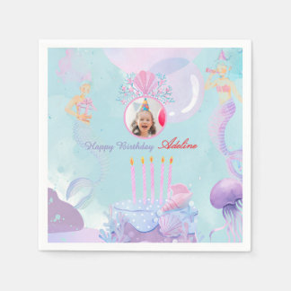 Splash Into a Mermaid Birthday Bash! Napkin