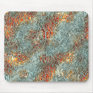 Splash matte metal melted on vivid orange texture  mouse pad