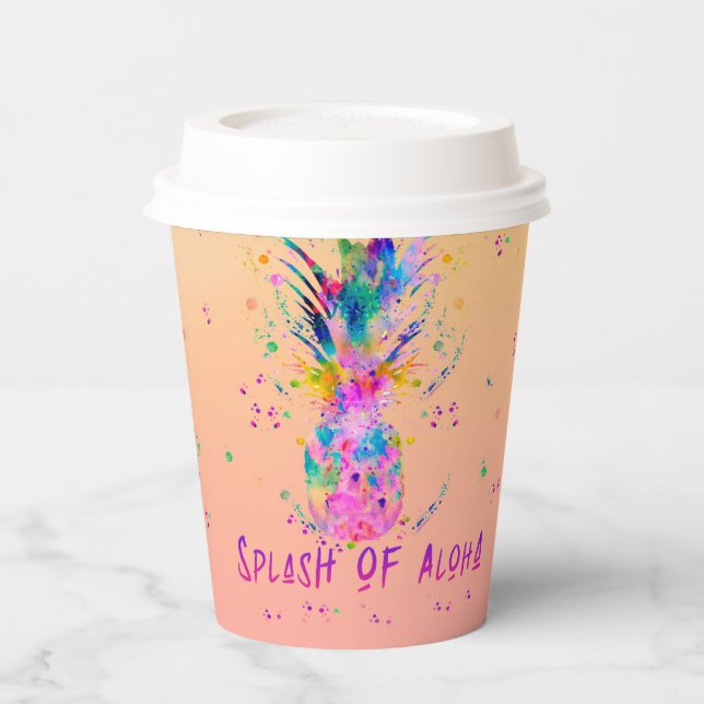 Splash of Aloha Paper Cups (Left)