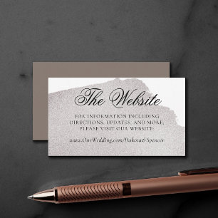 Splash of Beige Elegant Taupe Watercolor Website Enclosure Card