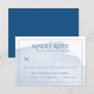 Splash of Blue   Classic Paint Smudge Meal Choice RSVP Card