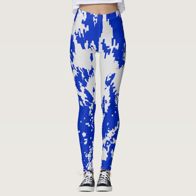 Splash of Blue Leggings (Front)