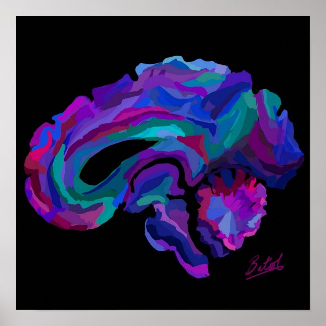Splash of Colour Brain Poster (Front)