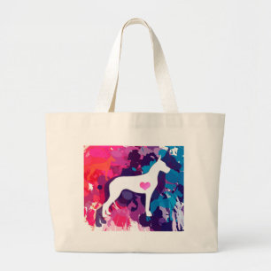 Splash of Colour-ful Danes Large Tote Bag