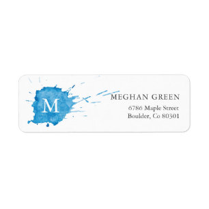 Splash Of Colour   Return Address Label