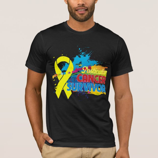 Splash of Colour - Testicular Cancer Survivor T-Shirt (Front)