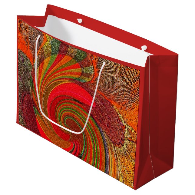 "Splash of Fizz" Large Glossy Gift Bag (Front Angled)