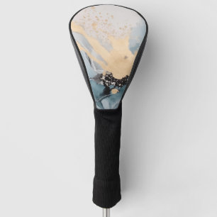 Splash of Gold shades of green blue Golf Head Cover