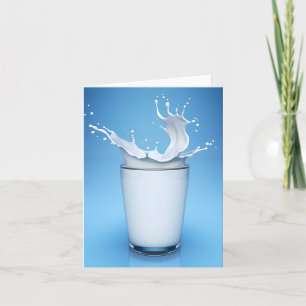 Splash Of Milk In Glass Drink Note Cards
