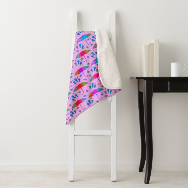 Splash of Nature at Sundown Sherpa Blanket (In Situ)