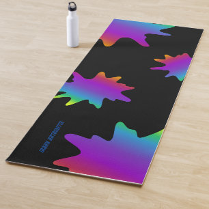 Splash of neon colour yoga mat