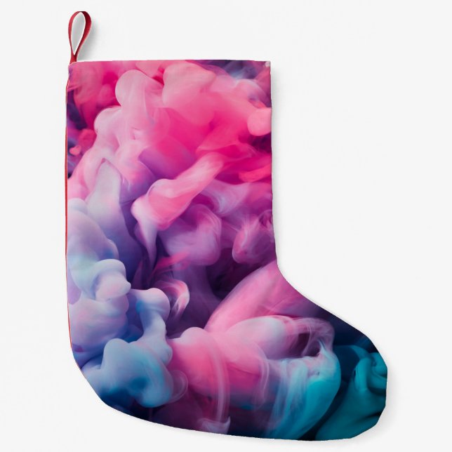 Splash of paint. Abstract backgroundabstract,paint Small Christmas Stocking (Front)