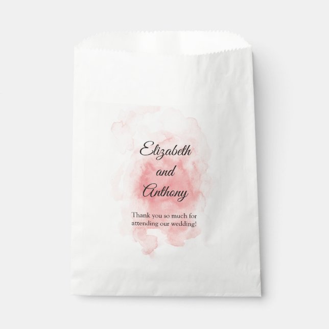 Splash of Pink Elegant Wedding Favor Bag (Front)
