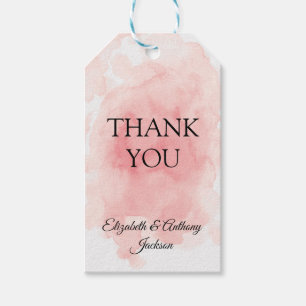 Splash of Pink Elegant Wedding Gift Tags