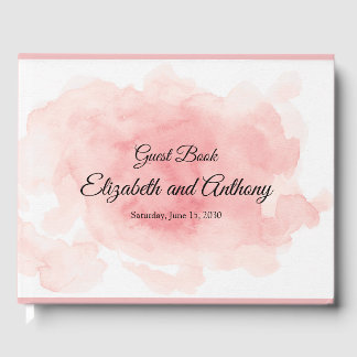 Splash of Pink Wedding Guest Book