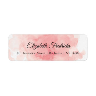 Splash of Pink Wedding Return Address Labels
