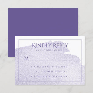 Splash of Purple Chic Lavender Violet Watercolor RSVP Card