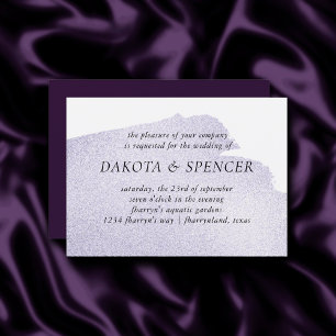 Splash of Purple Trendy Abstract Watercolor Invitation