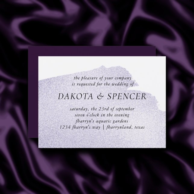 Splash of Purple | Trendy Abstract Watercolor Invitation (Creator Uploaded)