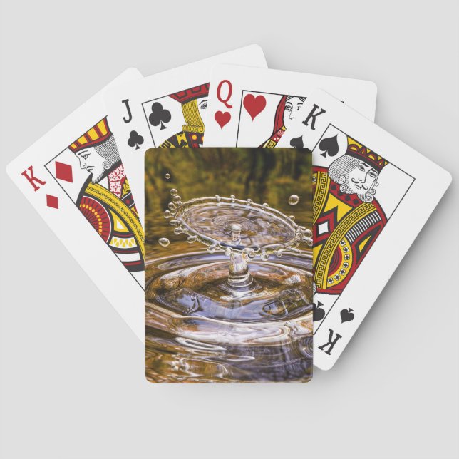 Splash of Water Drip Drop Playing Cards (Back)