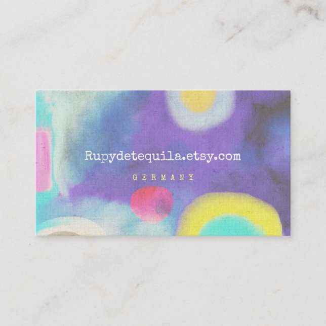 Splash of Watercolour Business Card (Front)