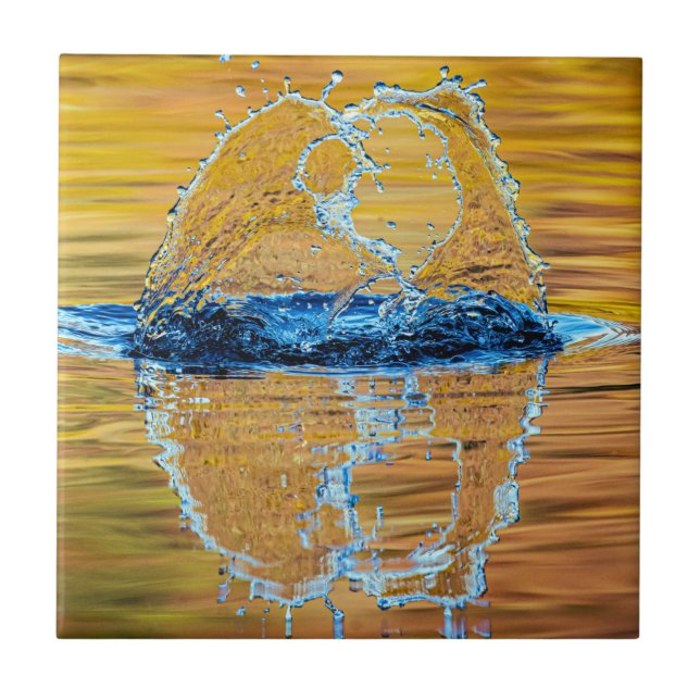 Splash on a fall evening ceramic tile (Front)
