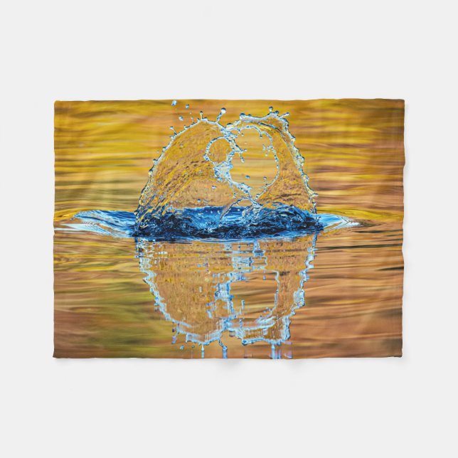 Splash on a fall evening fleece blanket (Front (Horizontal))