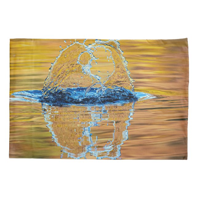 Splash on a fall evening pillowcase (Back)