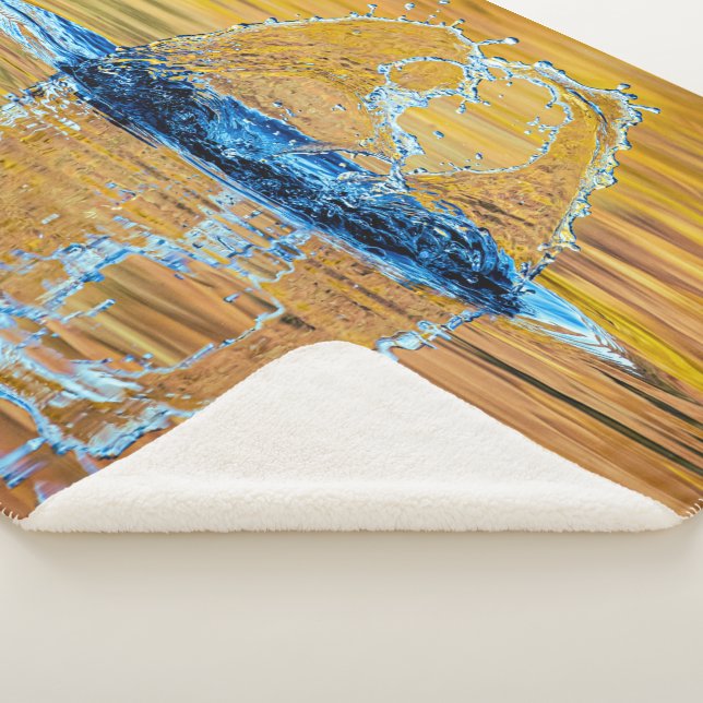 Splash on a fall evening sherpa blanket (3/4)