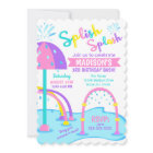 Splash Pad Birthday Invitation / Water Park / Girl