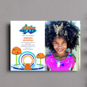 Splash Pad Birthday Photo Invitation