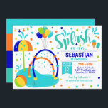 Splash Pad Invitation Water Park Birthday Boy<br><div class="desc">Perfect invitation for your next Splash Pad Water Park party!</div>