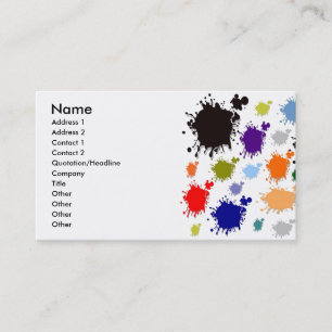 Splash Paint Business Card