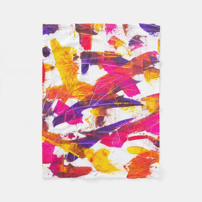 splash paint fleece blanket (Front)
