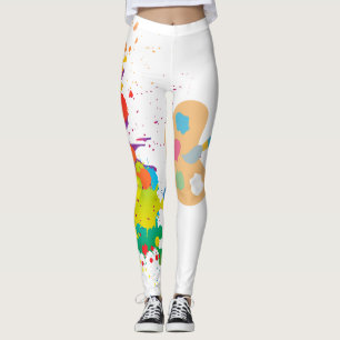 splash paint leggings